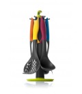 Set 6 utensilios + soporte COLORFUL de Ibili