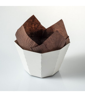 Cesta de cartón french fries + papel antigrasa de Effimer (500 uds.)