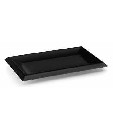 Plateau rectangulaire noir mélamine Lacor Classic series