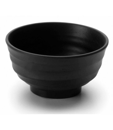 Round bowl melamine series Black Lacor