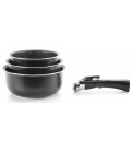 Set 3 saucepans + 1 removable handle EQUIPA by Ibili