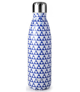 Botella termo inoxidable Mosaic Blue de Ibili