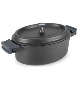 Oval Pan Lacor cast aluminum Black