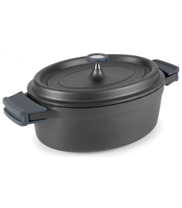 Oval Pan Lacor cast aluminum Black