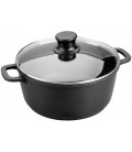 Cast aluminium round Casserole with glass lid Forte