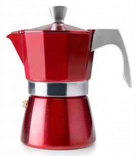 CAFETERA EXPRESS EVVA RED 3 TAZAS