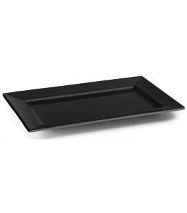 Plateau rectangulaire noir mélamine Lacor Classic series