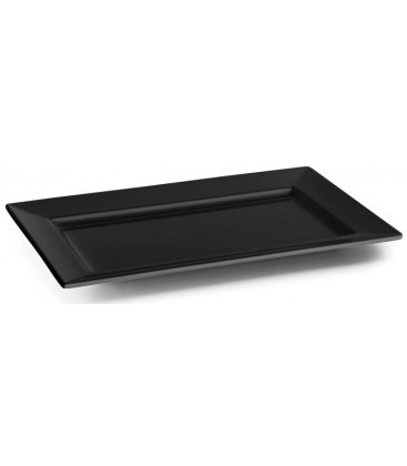 Plateau rectangulaire noir mélamine Lacor Classic series