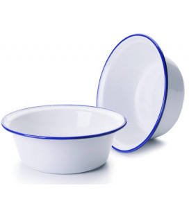 Bol cónico esmaltado BLANCA de Ibili (6 pzas)