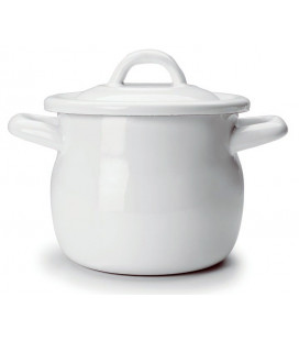 Olla mini esmaltada BLANCA de Ibili (6 pzas)