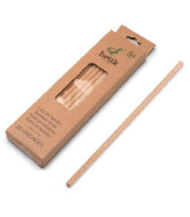 Pack pajita de bambú papel kraft 200 mm de Betik (3000 pzas)
