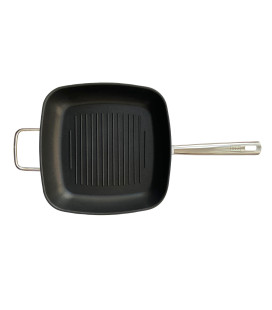 Sartén grill PREMIUM COAT acero inoxidable 28 cms de Boj