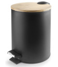 Papelera con pedal NATURE BLACK de Lacor