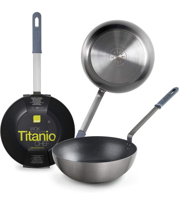 Wok TITANIO CHEF aluminio forjado de Ibili