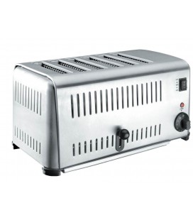 Buffet grille-pain en acier inoxydable 6 slots 3240W de Lacor