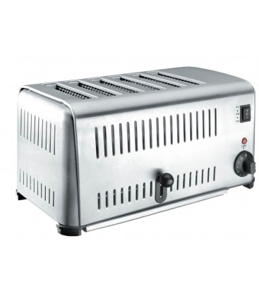 Buffet grille-pain en acier inoxydable 6 slots 3240W de Lacor