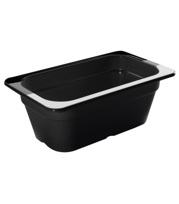 Black tray melamine gastronorm 1/4 of Lacor