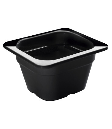 Black tray melamine gastronorm 1/6 of Lacor