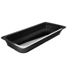 Black tray melamine gastronorm 2/4 of Lacor