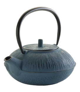Lacor blue cast iron teapot