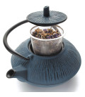 Lacor blue cast iron teapot