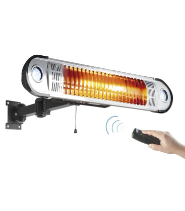 Electric heater 1500W + Remoto+Soporte wall control