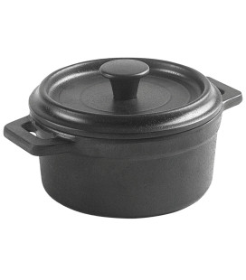 Mini cocotte melamina con tapa BLACK de Lacor