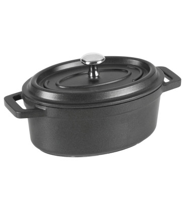 Casserole ovale noir en aluminium moulé Mini Lacor