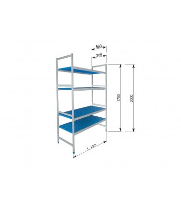 Triple shelving 3 shelves of Lacor