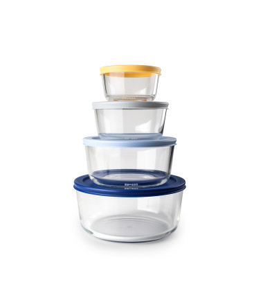 Set 4 Contenedores Redondos Eco marca Ibili