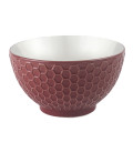 IBILI set 6 boles gres esmaltado HEXAGON RED 13.4 cm 550 ml 688003