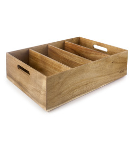 LACOR caja cubiertos NORD BUFFET GN 1/1 de acacia para hostelería