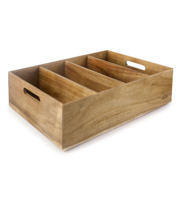 LACOR caja cubiertos NORD BUFFET GN 1/1 de acacia para hostelería