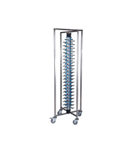 LACOR carro portaplatos 84 platos hasta 32cm acero inoxidable 18/10 y aluminio