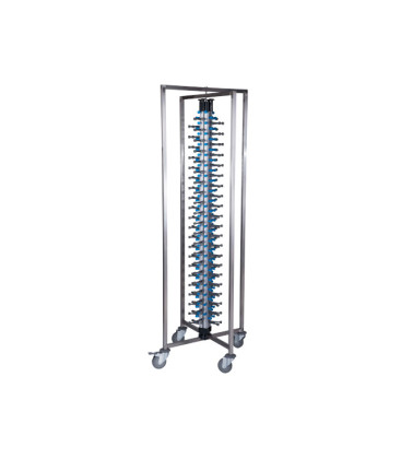 LACOR carro portaplatos 84 platos hasta 32cm acero inoxidable 18/10 y aluminio
