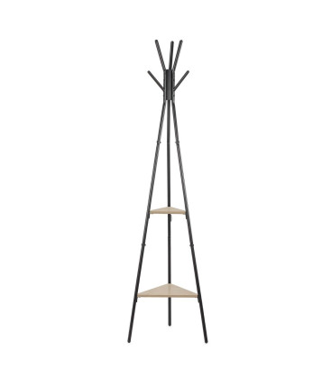 VINTHERA perchero con pie MOA acero y madera 180 cm