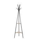 VINTHERA perchero con pie MOA acero y madera 180 cm
