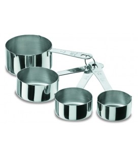 Set of 4 measures of Lacor 1810 stainless buckets