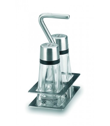 Salero-Pimentero pot Hiperlux with support of Lacor