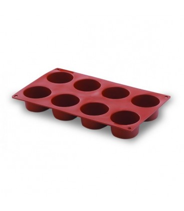 Silicone moule cylindre 8 cavités de Lacor