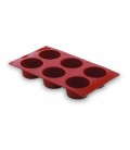 Cavités moule 6 muffins silicone de Lacor