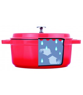 Fonte d'aluminium avec couvercle casserole Lacor de Mini ovale