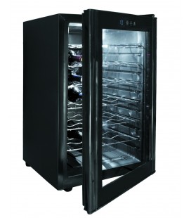Bouteilles de Cabinet noir ligne 28 réfrigérateur de Lacor