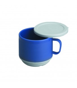 Taza doble pared policarbonato con tapa de Lacor