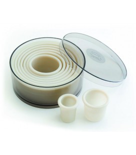 Box 9 round tile curly nylon Lacor