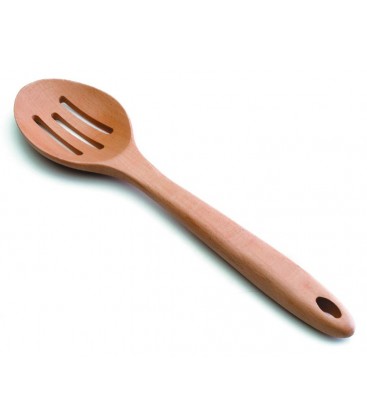 Slotted spoon wood beech Lacor