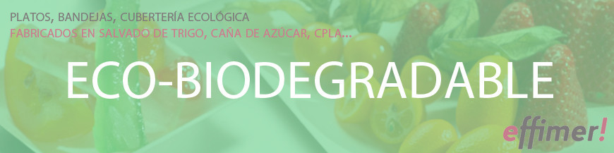 Servicio y cubertería ecológico y biodegradable